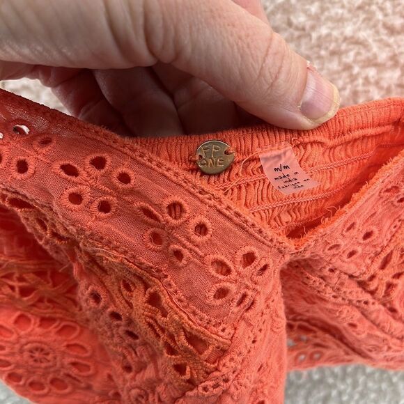 Free People Carrie Embroidered Longline Bralette‎ Size Medium - Picture 3 of 6